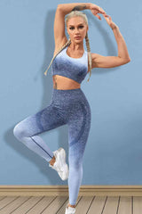 Gradient Sports Tank and Leggings Set - Trendsi