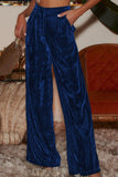 Loose Fit High Waist Long Pants with Pockets - Trendsi