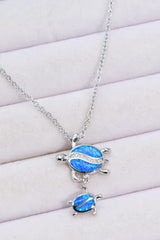 Opal Turtle Pendant Necklace - Flyclothing LLC