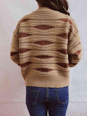 Color Block Button Front Cardigan - Trendsi