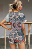 Printed Round Neck Short Sleeve Tee - Trendsi - Flyclothing LLC