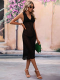 Openwork Johnny Collar Cover Up Dress - Trendsi