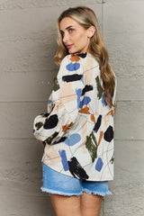 Hailey & Co Wishful Thinking Multi Colored Printed Blouse - Trendsi