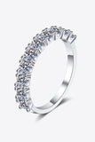 1 Carat Moissanite Half-Eternity Ring - Trendsi