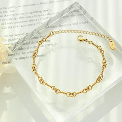 Titanium Steel Link Chain Bracelet - Trendsi