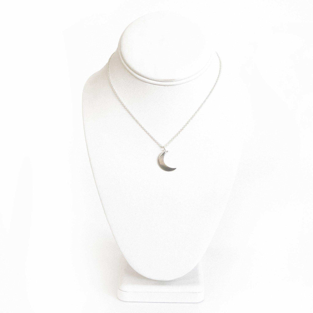 Silverpolished Crescent Moon Necklace - Asha Handicrafts - Flyclothing LLC