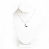 Silverpolished Crescent Moon Necklace - Asha Handicrafts