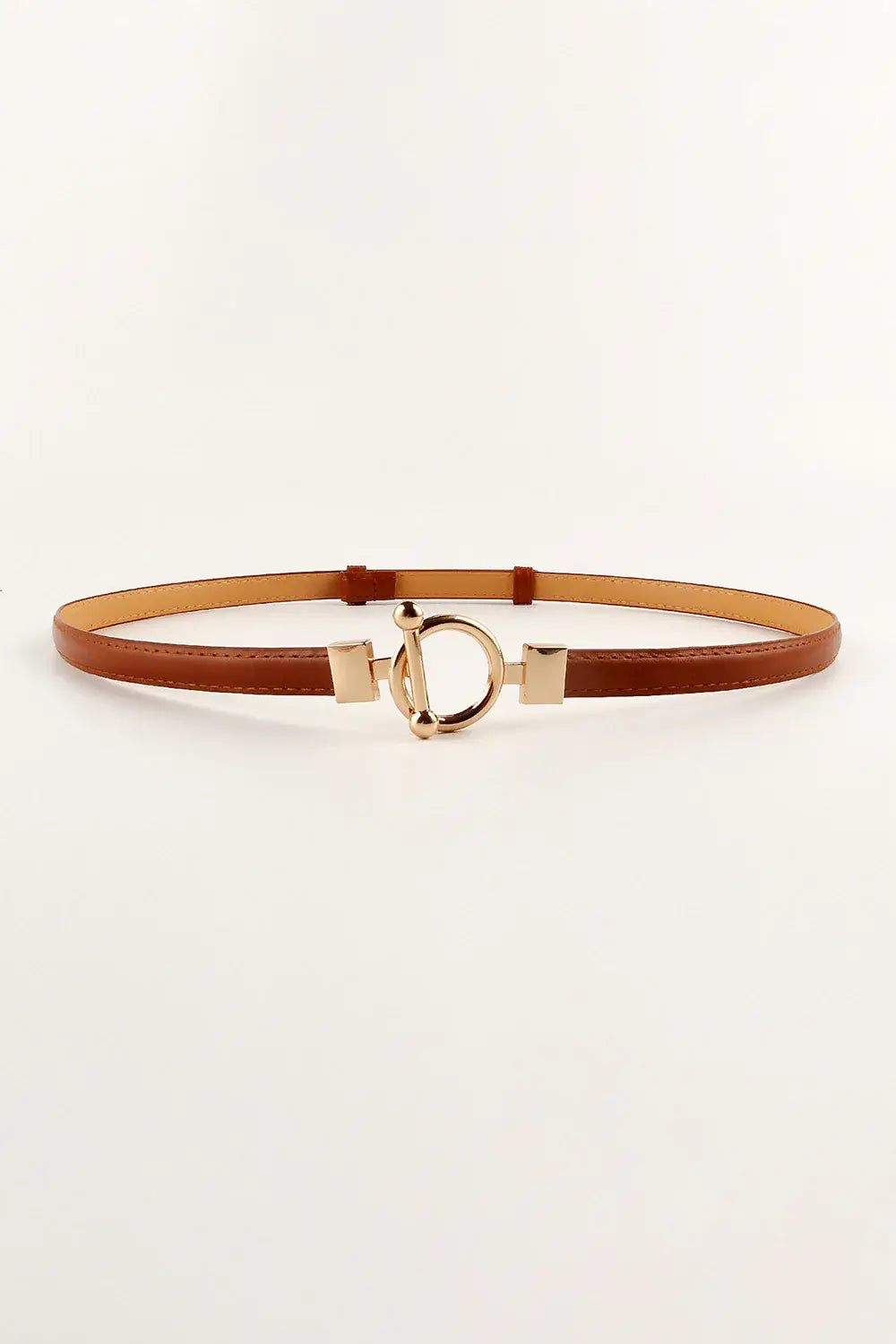 Toggle Buckle Skinny PU Belt - Trendsi - Flyclothing LLC