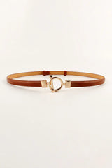Toggle Buckle Skinny PU Belt - Trendsi - Flyclothing LLC