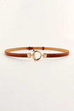 Toggle Buckle Skinny PU Belt - Trendsi - Flyclothing LLC