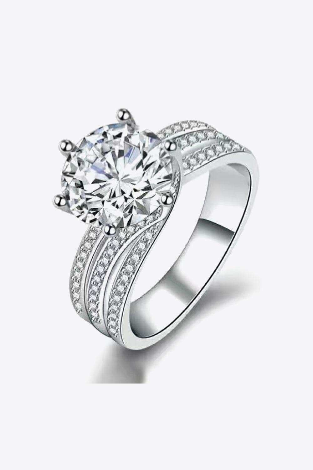 3 Carat Moissanite Three-Layer Ring - Trendsi - Flyclothing LLC
