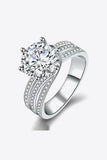 3 Carat Moissanite Three-Layer Ring - Trendsi