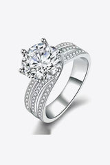 3 Carat Moissanite Three-Layer Ring - Trendsi
