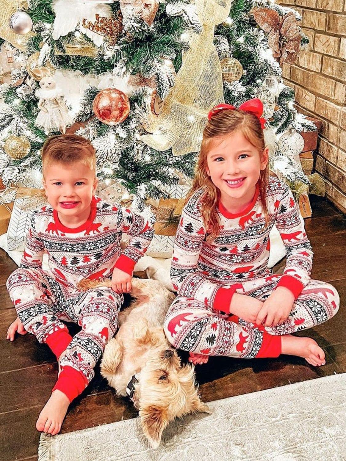 Christmas Long Sleeve Top and Pants Set - Trendsi