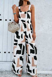 Printed Wide Strap Jumpsuit with Pockets - Trendsi - Flyclothing LLC