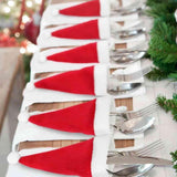 20-Piece Christmas Hat Cutlery Holders - Trendsi
