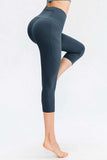 Wide Waistband Cropped Active Leggings with Pockets - Trendsi - Flyclothing LLC