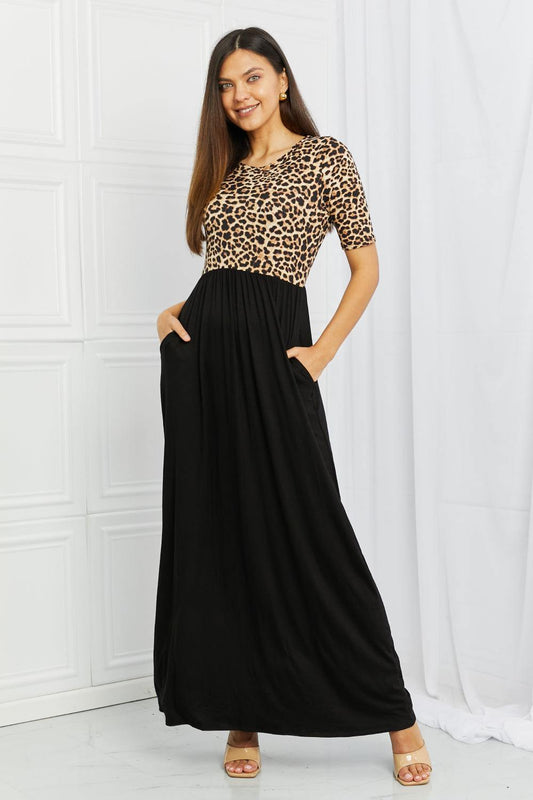 Celeste Essential Full Size Maxi Dress in Leopard - Trendsi