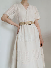 Irregular Buckle Braid Belt - Trendsi