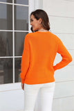 Ribbed V-Neck Dropped Shoulder Knit Top - Trendsi - Flyclothing LLC