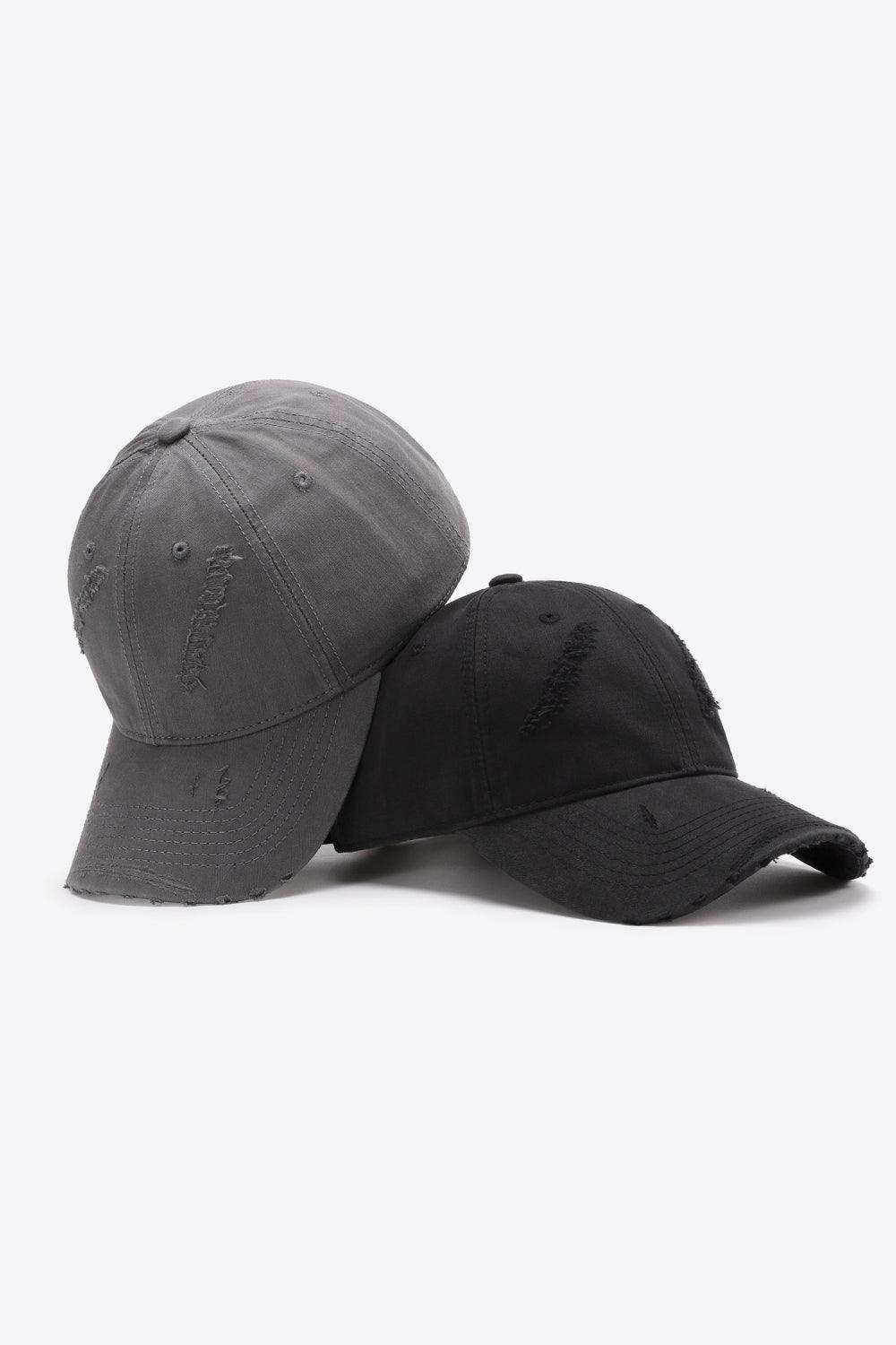 Distressed Adjustable Baseball Cap - Trendsi - Flyclothing LLC