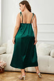 Plus Size Tie-Shoulder Midi Night Dress - Trendsi