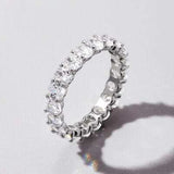 Inlaid Zircon 925 Sterling Silver Ring - Trendsi - Flyclothing LLC