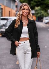 Dropped Shoulder Longline Shirt - Trendsi - Flyclothing LLC