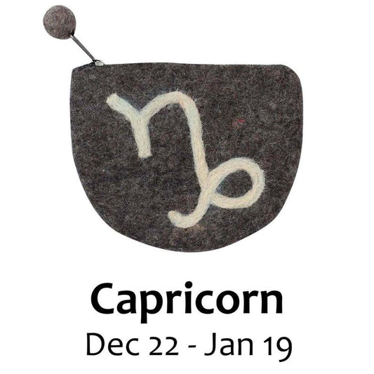 Felt Capricorn Zodiac Coin Purse - Global Groove - Global Groove