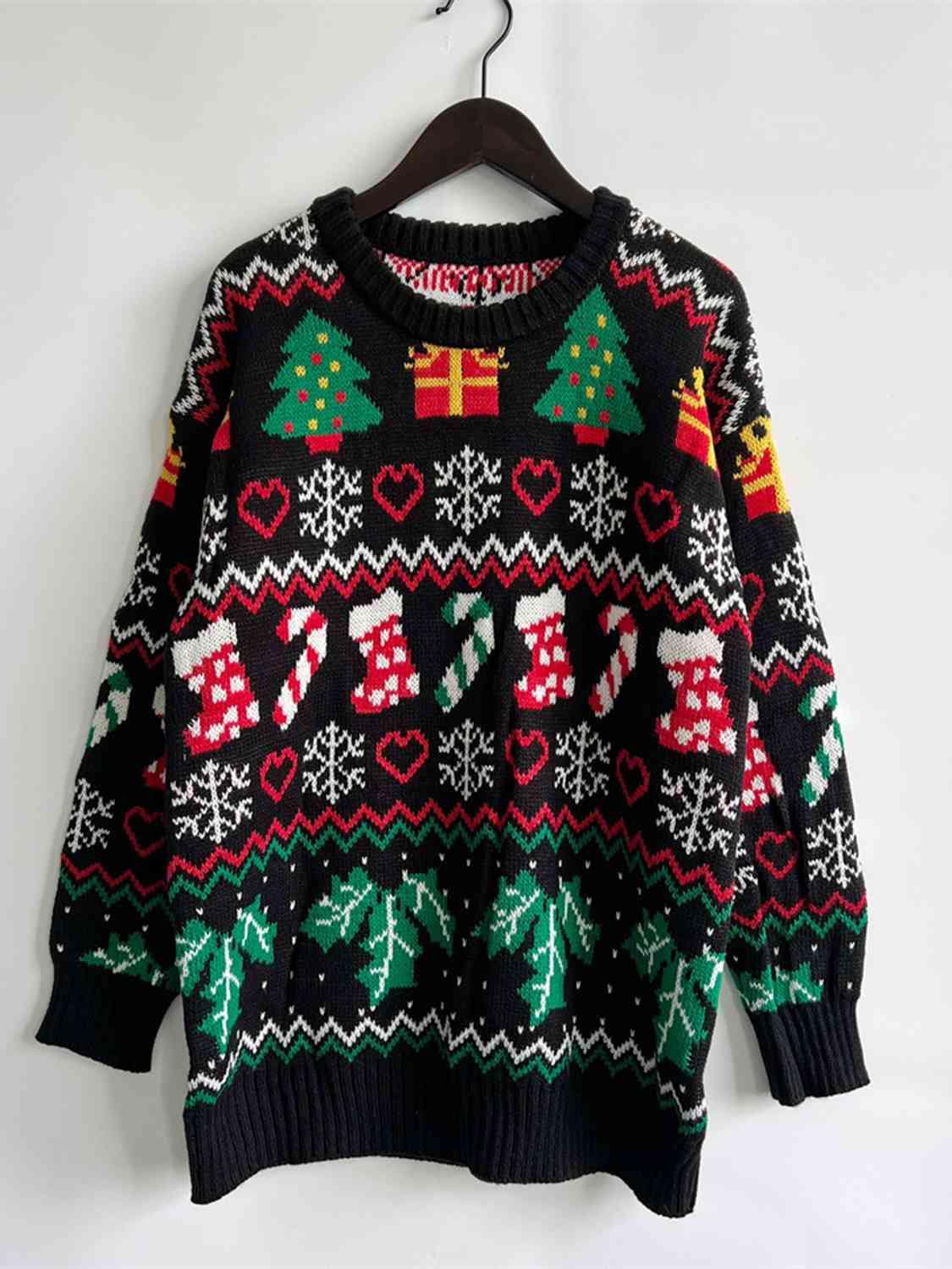 Christmas Element Sweater - Trendsi