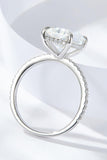 4 Carat Moissanite 4-Prong Side Stone Ring - Trendsi