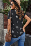 Dandelion Print Round Neck Tee - Trendsi