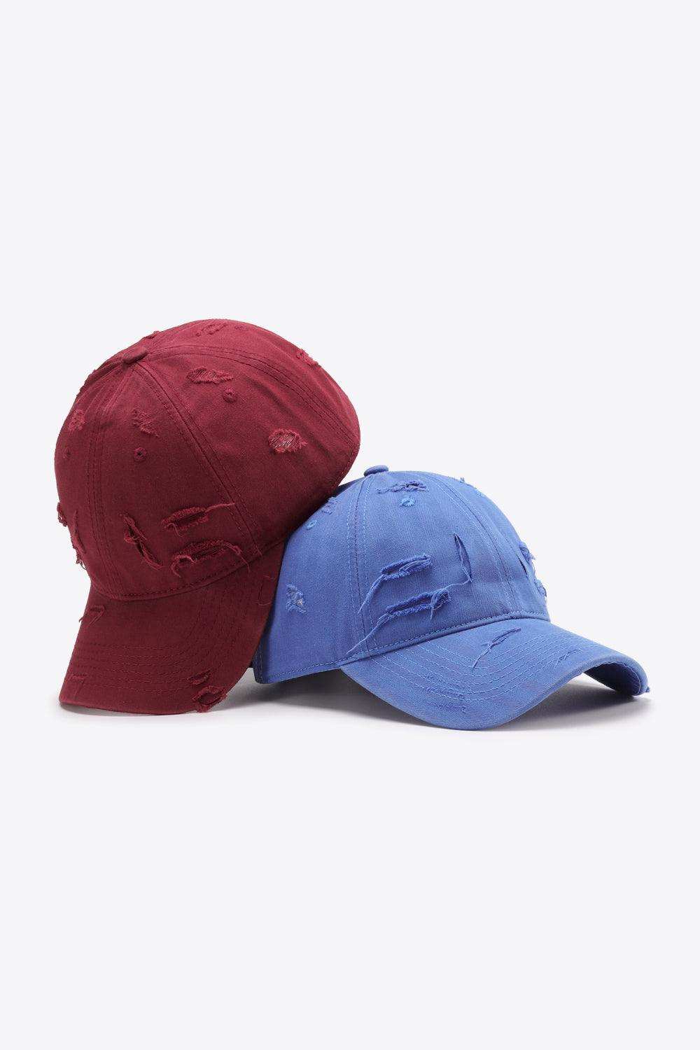 Distressed Adjustable Baseball Cap - Trendsi - Flyclothing LLC