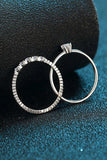 Moissanite 925 Sterling Silver Two-Piece Ring Set - Trendsi - Flyclothing LLC