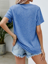 Easter Bunny Graphic Round Neck T-Shirt - Trendsi - Flyclothing LLC