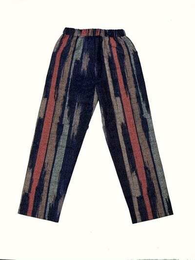 Striped Pocketed Elastic Waist Pants - Trendsi - Flyclothing LLC