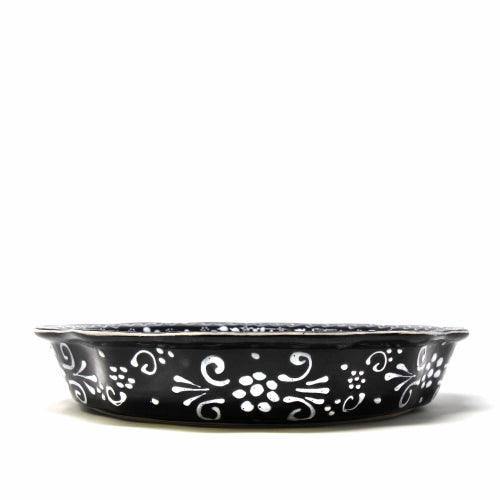 Encantada Handmade Pottery Serving Dish, Black & White - Encantada