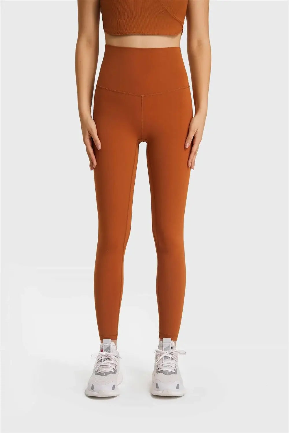 Feel Like Skin Elastic Waistband Yoga Leggings - Trendsi - Flyclothing LLC