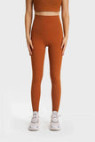 Feel Like Skin Elastic Waistband Yoga Leggings - Trendsi - Flyclothing LLC