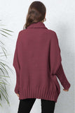 Turtle Neck Long Sleeve Ribbed Sweater - Trendsi - Flyclothing LLC