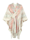 Heathered Fringe Hem Poncho - Trendsi - Flyclothing LLC