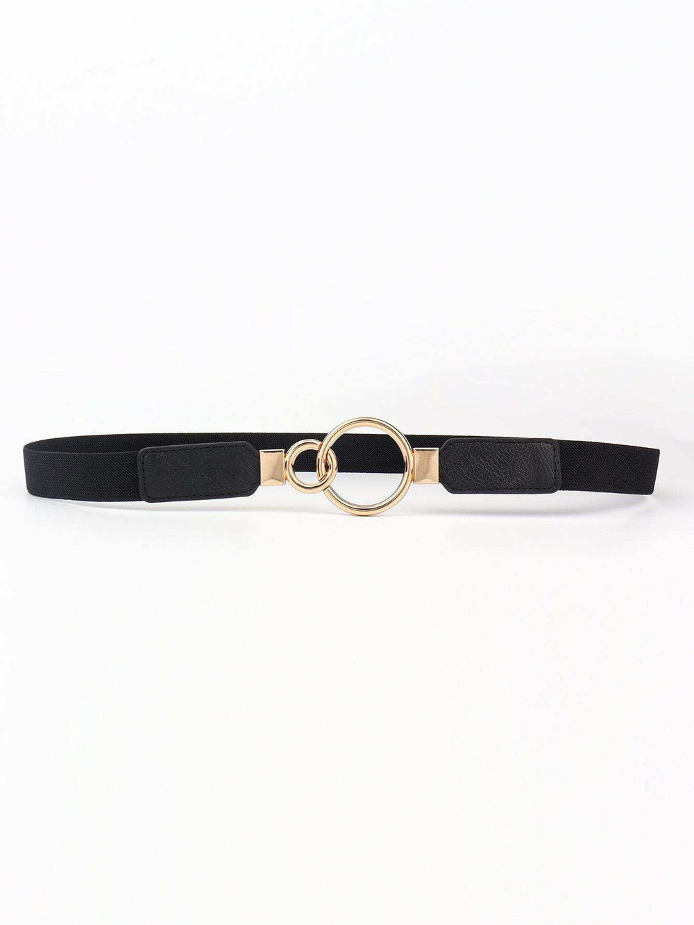 Double Ring Buckle Elastic PU Belt - Trendsi - Flyclothing LLC