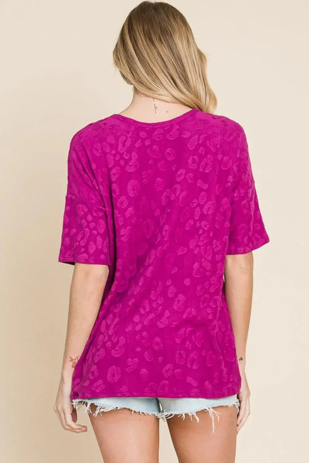 BOMBOM At The Fair Animal Textured Top - Trendsi - Flyclothing LLC