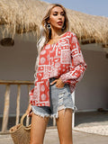 Round Neck Button Down Shirt - Trendsi
