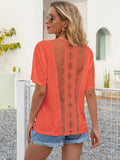 Round Neck Short Sleeve Top - Trendsi