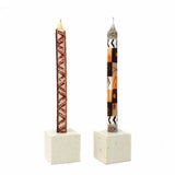 Tall Hand Painted Candles - Pair - Akono Design - Nobunto - Nobunto - Flyclothing LLC