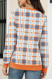 Printed Round Neck Long Sleeve Sweatshirt - Trendsi