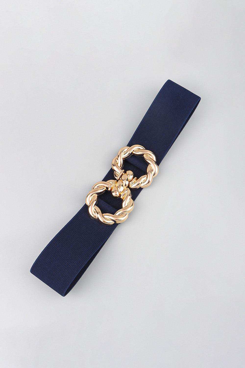 Zinc Alloy Buckle Elastic Belt - Trendsi - Flyclothing LLC