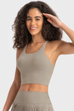 Crisscross Back Ladder Detail Sports Bra - Trendsi - Flyclothing LLC