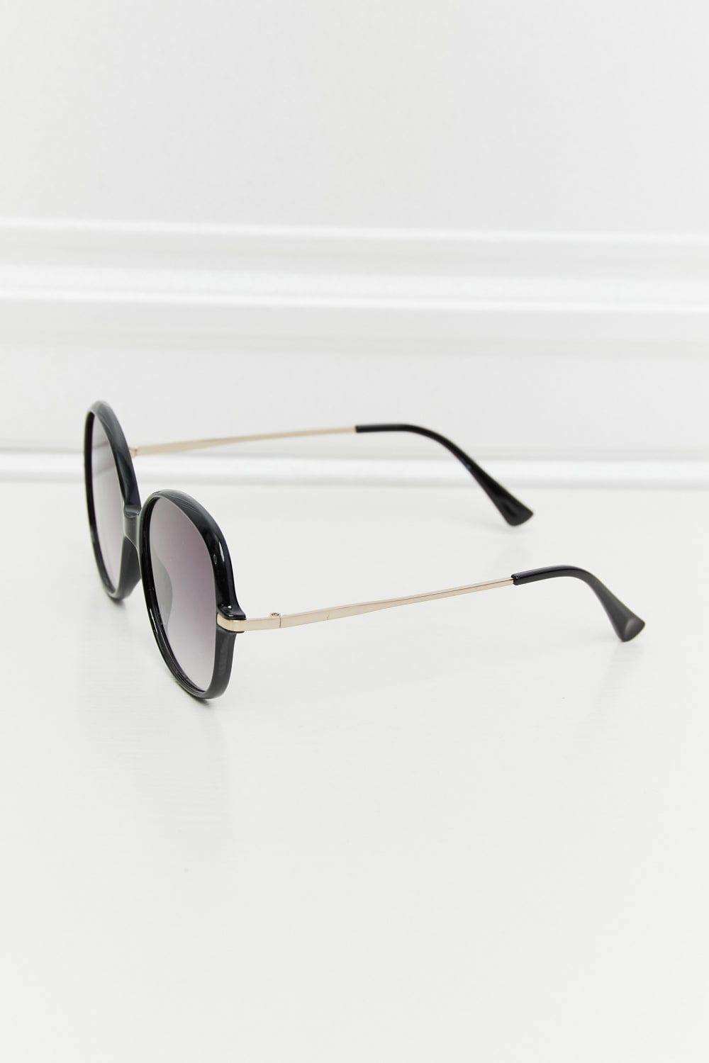 Metal-Plastic Hybrid Full Rim Sunglasses - Trendsi - Flyclothing LLC